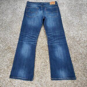 Levis 527 Jeans Mens 36x30 Blue Bootcut Cowboy Whiskered Western Y2K Boot Cut